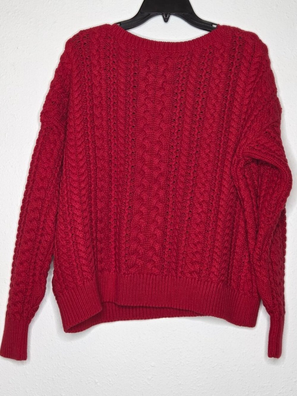 Lauren Ralph Lauren Cable-Knit Cotton-Blend Sweater - Festive Red - Picture 2 of 8